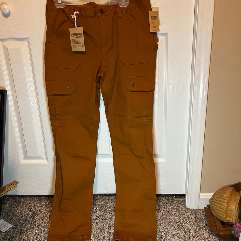 Women's Cargo Pants in Burnt Orange